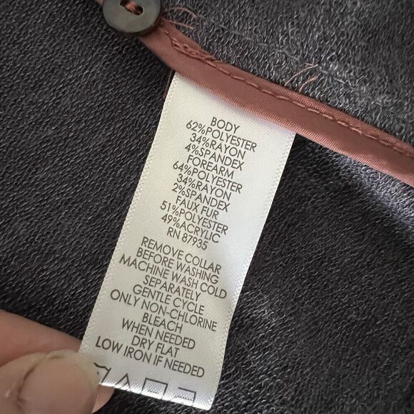 Logo Lounge Colorblock Cardigan Womens Medium Knit Pocket Longline Waffle Sleeve - Picture 6 of 9